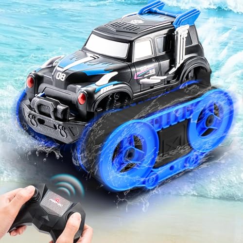 KINSAM Ferngesteuert Auto für Kinder, Monstertruck für Draußen ab 4 5 6 8 9 Jahren,2.4GHz, mit Akku,Outdoor Spiele für Kinder, Outdoor-Spielzeug,Gartenspielzeug(Blaue Monster Edition) von KINSAM