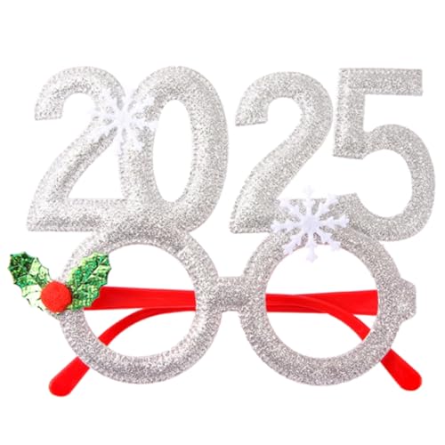 KINSPON 2025 Weihnachtsbrillenrahmen, Weihnachtsbrille 2025, Neujahrsparty-Brille für Kinder, Erwachsene, Weihnachtsfeier KINSPON 2025 Weihnachtsbrillenrahmen, Weihnachtsbrille 2025, Neujahrsparty-Brille für Kinder, Erwachsene, Weihnachtsfeier von KINSPON