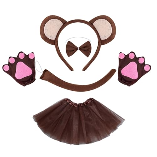 KINSPON Affenkostüm für Halloween, Affe, Tierkostüm, Zubehör für Kinder, Jungen, Mädchen, Cosplay, Geburtstag, Weihnachten, Halloween KINSPON Affenkostüm für Halloween, Affe, Tierkostüm, Zubehör für Kinder, Jungen, Mädchen, Cosplay, Geburtstag, Weihnachten, Halloween von KINSPON