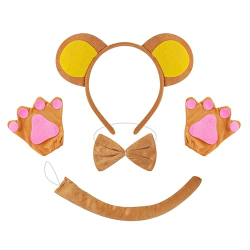 KINSPON Affenkostüm für Halloween, Affe, Tierkostüm, Zubehör für Kinder, Jungen, Mädchen, Cosplay, Geburtstag, Weihnachten, Halloween KINSPON Affenkostüm für Halloween, Affe, Tierkostüm, Zubehör für Kinder, Jungen, Mädchen, Cosplay, Geburtstag, Weihnachten, Halloween von KINSPON
