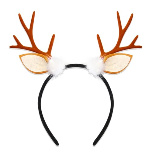 KINSPON Haarreif mit Rentiergeweih, einzigartiges weißes Rentiergeweih, Stirnband für Weihnachts-Maskeraden und Feiern KINSPON Haarreif mit Rentiergeweih, einzigartiges weißes Rentiergeweih, Stirnband für Weihnachts-Maskeraden und Feiern von KINSPON