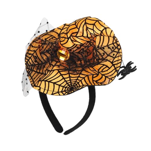 KINSPON Hexenkappen für alle Altersgruppen, Cosplay, Party, Requisiten, Halloween, Kostüm, Haarband, Karneval, spitzer Hut, Stirnband mit Spinnennetz KINSPON Hexenkappen für alle Altersgruppen, Cosplay, Party, Requisiten, Halloween, Kostüm, Haarband, Karneval, spitzer Hut, Stirnband mit Spinnennetz von KINSPON