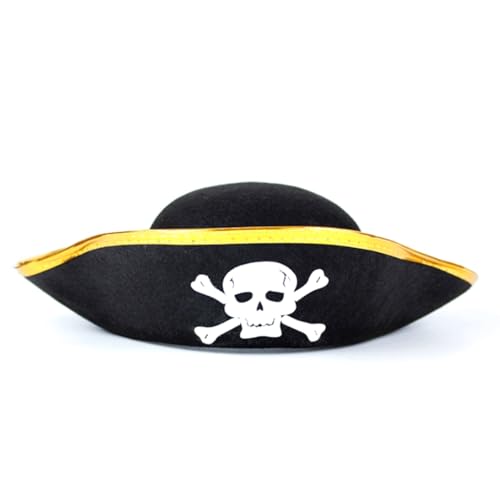 KINSPON Kapitän Hut für Damen und Herren, Halloween-Kostüm, Trikorne-Hut, Cosplay, Piratenhut, Bühnenauftritte, Hut, Bärte KINSPON Kapitän Hut für Damen und Herren, Halloween-Kostüm, Trikorne-Hut, Cosplay, Piratenhut, Bühnenauftritte, Hut, Bärte von KINSPON