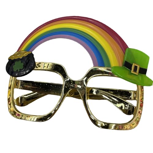 KINSPON Patricks Day Kleeblatt-Brille, irischer Tag, Patricks, Party, Kostüm, Rahmen, Brille für Erwachsene und Kinder KINSPON Patricks Day Kleeblatt-Brille, irischer Tag, Patricks, Party, Kostüm, Rahmen, Brille für Erwachsene und Kinder von KINSPON
