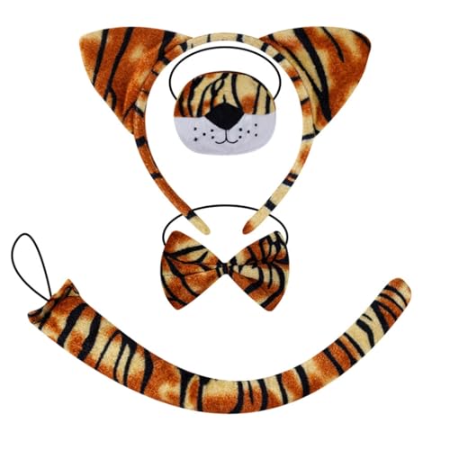 KINSPON Tierkostüm für Kinder, Tierohren, Stirnband, Tierschwanz, Nase, Fliege, Rock für Mädchen, Weihnachten, Halloween KINSPON Tierkostüm für Kinder, Tierohren, Stirnband, Tierschwanz, Nase, Fliege, Rock für Mädchen, Weihnachten, Halloween von KINSPON