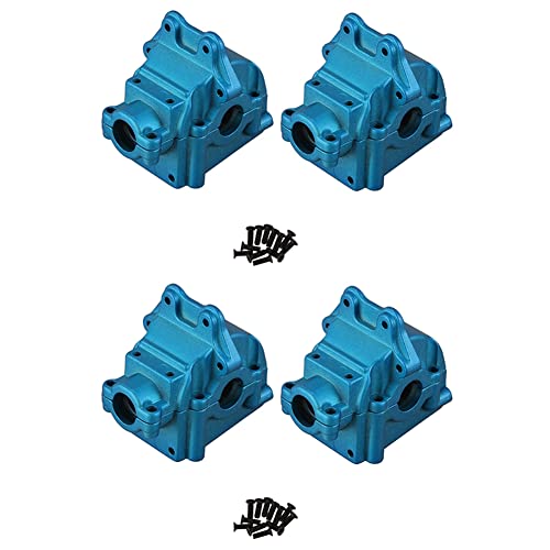 KINYARD 4 Stück Metall-Wave-Box, Getriebekasten, obere und untere Abdeckung 144001-1254 für 1/14 144001 RC Autoteile, Blau von KINYARD