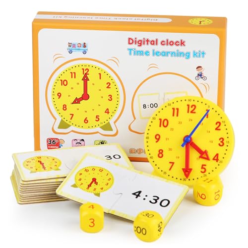 Lernuhr Kinder, Lernspiel Uhr, Zeitunterrichts- und Demonstrationsuhrmodell, Grundschule Schulbedarf Pädagogisches Spielzeug 1. 2. Klasse Lernspiele Geschenk für Kinder Junge Mädchen ab 5 6 7 8 Jahre Lernuhr Kinder, Lernspiel Uhr, Zeitunterrichts- und Demonstrationsuhrmodell, Grundschule Schulbedarf Pädagogisches Spielzeug 1. 2. Klasse Lernspiele Geschenk für Kinder Junge Mädchen ab 5 6 7 8 Jahre von KIPIDA