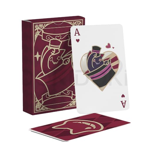 KIRA KIRA Genshin Impact DokiDoki Fontaine Pokerspiel - 54 Karten Set, Lynette Lyney Cosplay Requisiten Zubehör für Halloween von KIRA KIRA