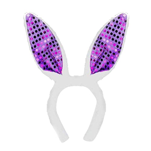 KIRALOVE Kaninchenohrstirnbandverkleidung erwachsene frau mann kinder purpurrote farbkarnevalshalloween - geburtstagsfeierjahrestags - geschenkidee für die feiertage von KIRALOVE