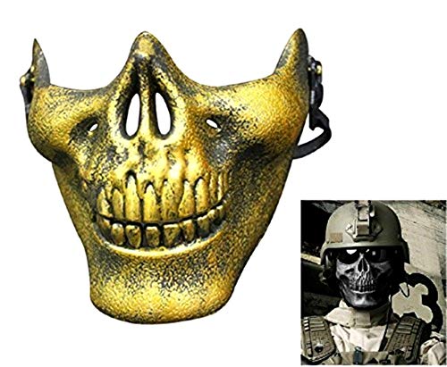 Militär kostüm maske - cs - verkleidungen - halloween - karneval - counterstrike - skelett - halbschädel - knochen - uns armee - gold - mann - junge - originelle geschenkidee counter strike army Militär kostüm maske - cs - verkleidungen - halloween - karneval - counterstrike - skelett - halbschädel - knochen - uns armee - gold - mann - junge - originelle geschenkidee counter strike army von KIRALOVE