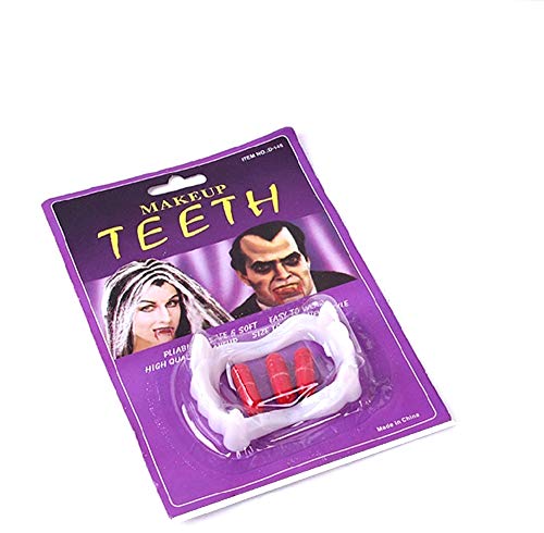 Zähne für vampir kostüm - dracula - damenverkleidungen für kinder - halloween - karneval - dämmerung - weiße farbe - blutkapseln - mann - jungen - originelle geschenkidee twilight von KIRALOVE