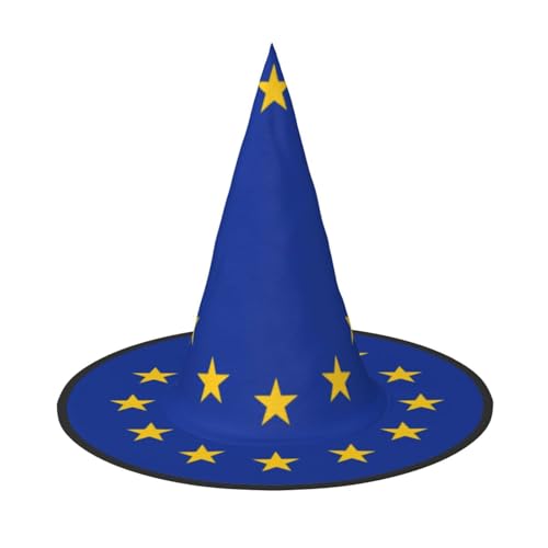 EU Flagge Halloween Hexenhut für Kinder und Frauen, ideal für Halloween Party und Kostüme EU Flagge Halloween Hexenhut für Kinder und Frauen, ideal für Halloween Party und Kostüme von KIRROWE