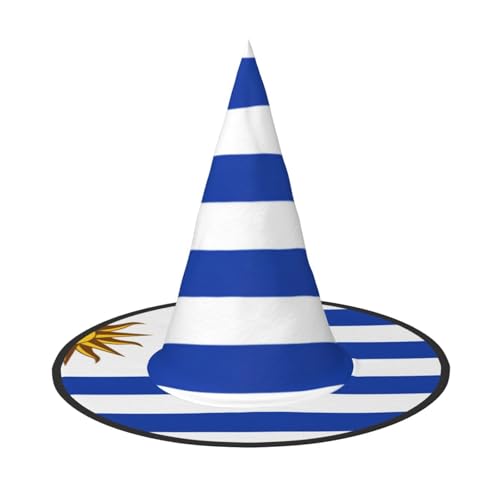 Flagge Uruguay Halloween Hexenhut Hexenhut für Kinder und Frauen, ideal für Halloween Party und Kostüme von KIRROWE