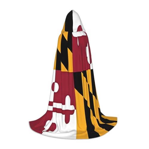 Flagge von Maryland Halloween-Kostüm, Zauberer-Umhang für Kinder, perfekt für Halloween-Kostüme und Rollenspiele, drei Größen Flagge von Maryland Halloween-Kostüm, Zauberer-Umhang für Kinder, perfekt für Halloween-Kostüme und Rollenspiele, drei Größen von KIRROWE