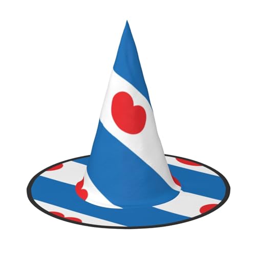 Friesische Halloween-Flagge, Hexenhut für Kinder und Frauen, ideal für Halloweenparty und Kostüme Friesische Halloween-Flagge, Hexenhut für Kinder und Frauen, ideal für Halloweenparty und Kostüme von KIRROWE