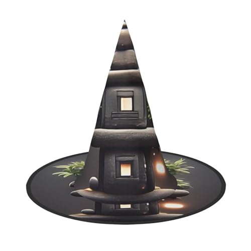 Halloween Steinhütte, Hexenhut für Kinder und Frauen, ideal für Halloweenparty und Kostüme von KIRROWE