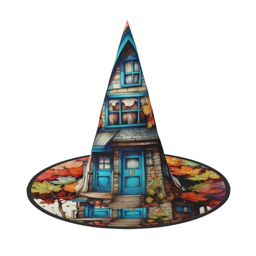 Hexenhut für Halloween, Ahorn Blatt Motiv, Hexenhut für Kinder und Frauen, ideal für Halloweenparty und Kostüme Hexenhut für Halloween, Ahorn Blatt Motiv, Hexenhut für Kinder und Frauen, ideal für Halloweenparty und Kostüme von KIRROWE
