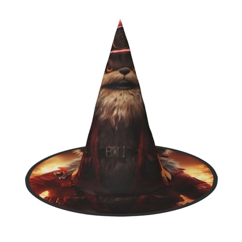 Hund Hexenhut mit rotem Halloween Hexenhut Hexenhut für Kinder und Frauen, ideal für Halloween Party und Kostüme Hund Hexenhut mit rotem Halloween Hexenhut Hexenhut für Kinder und Frauen, ideal für Halloween Party und Kostüme von KIRROWE
