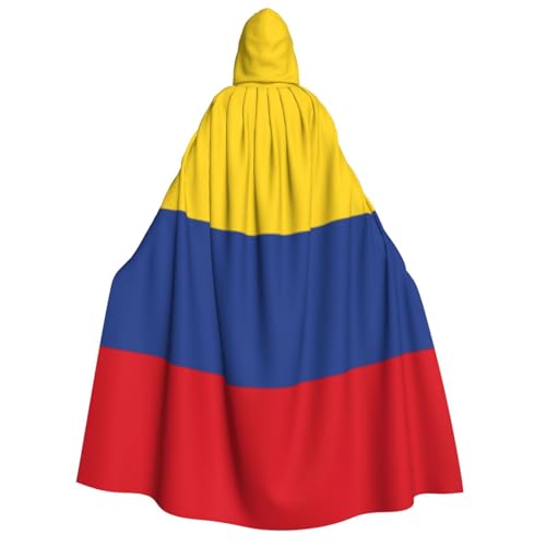KIRROWE Flagge Kolumbiens Kapuzenumhang für Erwachsene – perfektes Kostüm für Halloween-Cosplays und Motto-Partys KIRROWE Flagge Kolumbiens Kapuzenumhang für Erwachsene – perfektes Kostüm für Halloween-Cosplays und Motto-Partys von KIRROWE