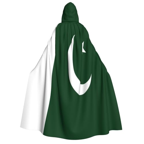 KIRROWE Flagge Pakistans Kapuzenumhang für Erwachsene – perfektes Kostüm für Halloween-Cosplays und Motto-Partys KIRROWE Flagge Pakistans Kapuzenumhang für Erwachsene – perfektes Kostüm für Halloween-Cosplays und Motto-Partys von KIRROWE