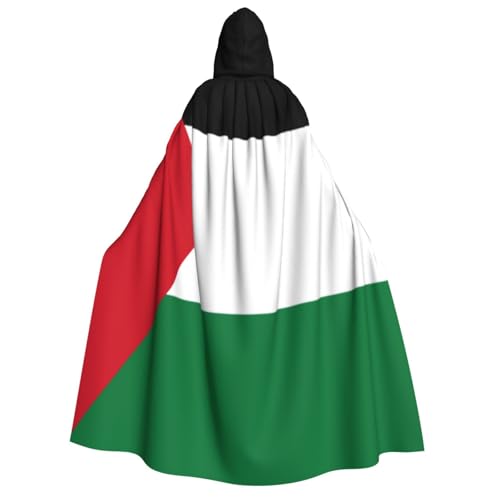 KIRROWE Flagge Palästinas Kapuzenumhang für Erwachsene – perfektes Kostüm für Halloween-Cosplays und Motto-Partys KIRROWE Flagge Palästinas Kapuzenumhang für Erwachsene – perfektes Kostüm für Halloween-Cosplays und Motto-Partys von KIRROWE