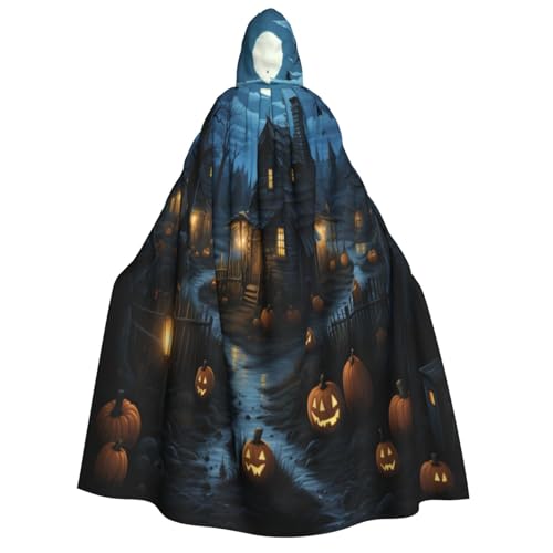 KIRROWE Halloween Village Kapuzenumhang für Erwachsene – perfektes Kostüm für Halloween-Cosplays und Themenpartys von KIRROWE