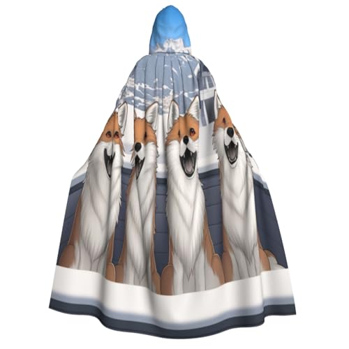 KIRROWE Happy Little Fox Kapuzenumhang für Erwachsene – perfektes Kostüm für Halloween-Cosplays und Motto-Partys KIRROWE Happy Little Fox Kapuzenumhang für Erwachsene – perfektes Kostüm für Halloween-Cosplays und Motto-Partys von KIRROWE