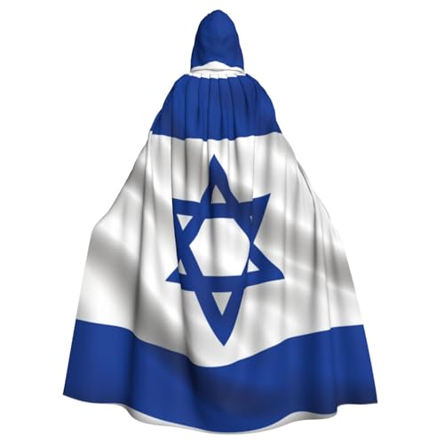 KIRROWE Kapuzenmantel mit Israel Flagge für Erwachsene - das perfekte Kostüm für Halloween und Mottopartys KIRROWE Kapuzenmantel mit Israel Flagge für Erwachsene - das perfekte Kostüm für Halloween und Mottopartys von KIRROWE