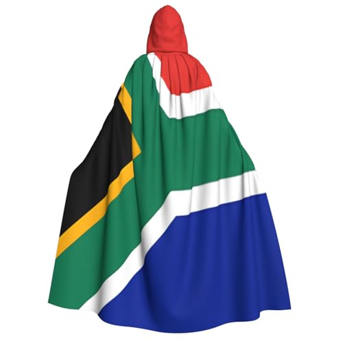 KIRROWE Kapuzenumhang mit Südafrika-Flagge für Erwachsene – perfektes Kostüm für Halloween-Cosplays und Mottopartys KIRROWE Kapuzenumhang mit Südafrika-Flagge für Erwachsene – perfektes Kostüm für Halloween-Cosplays und Mottopartys von KIRROWE