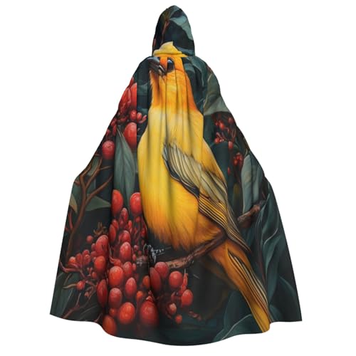 KIRROWE Kapuzenumhang mit Vögeln in Obstbäumen für Erwachsene – perfektes Kostüm für Halloween-Cosplays und Mottopartys KIRROWE Kapuzenumhang mit Vögeln in Obstbäumen für Erwachsene – perfektes Kostüm für Halloween-Cosplays und Mottopartys von KIRROWE