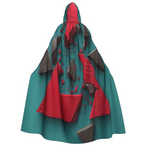 KIRROWE Roter Dreiecks-Kapuzenumhang für Erwachsene – perfektes Kostüm für Halloween-Cosplays und Motto-Partys KIRROWE Roter Dreiecks-Kapuzenumhang für Erwachsene – perfektes Kostüm für Halloween-Cosplays und Motto-Partys von KIRROWE