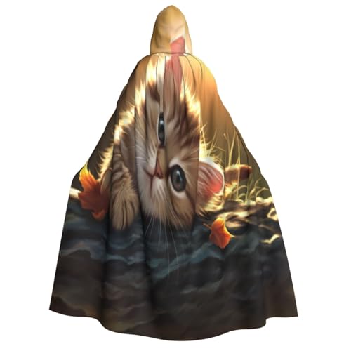 KIRROWE The Thinking Cat Hooded Cloak for Adults - Perfect Costume for Halloween Cosplays and Themed Parties KIRROWE The Thinking Cat Hooded Cloak for Adults - Perfect Costume for Halloween Cosplays and Themed Parties von KIRROWE