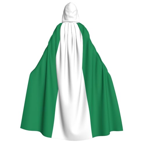 KIRROWE Umhang mit Kapuze für Erwachsene, Motiv: Flagge von Nigeria, perfektes Kostüm für Halloween, Cosplays und Mottopartys KIRROWE Umhang mit Kapuze für Erwachsene, Motiv: Flagge von Nigeria, perfektes Kostüm für Halloween, Cosplays und Mottopartys von KIRROWE