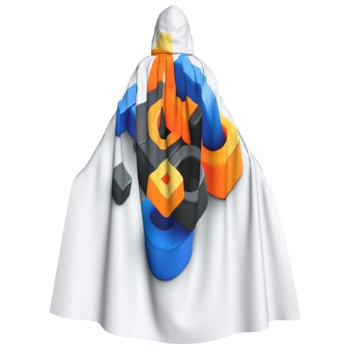 KIRROWE isometrischer 3D-Umhang mit Kapuze für Erwachsene, perfektes Kostüm für Halloween, Cosplays und Mottopartys KIRROWE isometrischer 3D-Umhang mit Kapuze für Erwachsene, perfektes Kostüm für Halloween, Cosplays und Mottopartys von KIRROWE