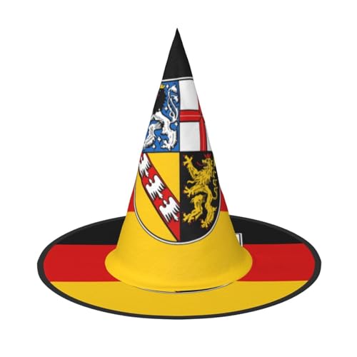 Saarflagge Halloween Hexenhut Hexenhut für Kinder und Frauen, ideal für Halloweenparty und Kostüme Saarflagge Halloween Hexenhut Hexenhut für Kinder und Frauen, ideal für Halloweenparty und Kostüme von KIRROWE