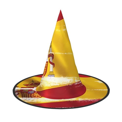 Spanien Flagge Hexenhut für Halloween Hexenhut für Kinder und Frauen, ideal für Halloweenparty und Kostüme Spanien Flagge Hexenhut für Halloween Hexenhut für Kinder und Frauen, ideal für Halloweenparty und Kostüme von KIRROWE