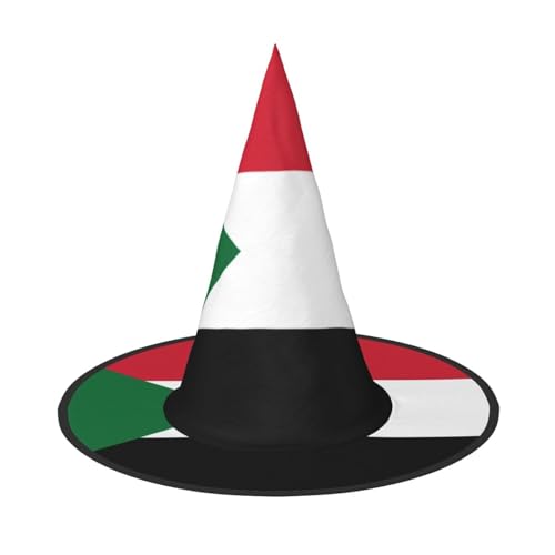 Sudan Halloween Flagge, Hexenhut für Kinder und Frauen, ideal für Halloweenparty und Kostüme Sudan Halloween Flagge, Hexenhut für Kinder und Frauen, ideal für Halloweenparty und Kostüme von KIRROWE