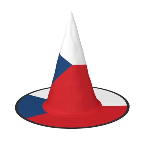 Tschechische Flagge Halloween Hexenhut Hexenhut für Kinder und Frauen, ideal für Halloween Party und Kostüme Tschechische Flagge Halloween Hexenhut Hexenhut für Kinder und Frauen, ideal für Halloween Party und Kostüme von KIRROWE