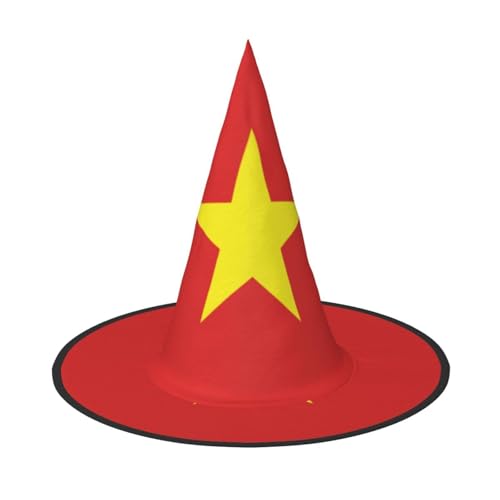 Vietnamesische Halloween-Flagge, Hexenhut für Kinder und Frauen, ideal für Halloweenparty und Kostüme von KIRROWE