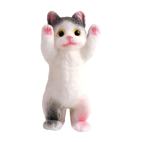Squishy Katze Anti-Stress-Spielzeug – Weiches Quetschspielzeug für Kinder & Erwachsene (6.5x12.5cm) von KIRVOS