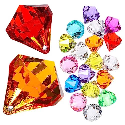 KITANDOVE 100 Stücke Acryl Diamant Edelsteine ​​Pirate Schatzsuche Party Favors Dekorationen Zufällige Farbe von KITANDOVE