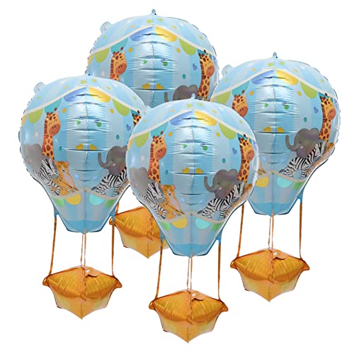 KITANDOVE 4 Stück Heißluftballon Festival Party Luftballons Party Aluminiumfolien Luftballons Geburtstagsfeier Dekoration Kinder Geburtstags Luftballons Gastgeschenke Dekorative von KITANDOVE