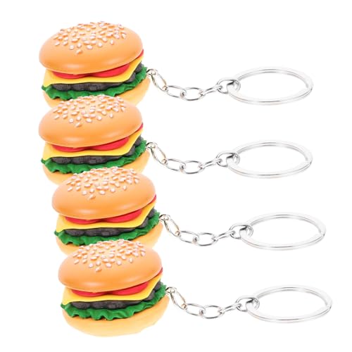 KITANDOVE Simulation Hamburger Schlüsselanhänger Lebensmittel-simulationsanhänger Schmuckanhänger Charm Süßer Hamburger Charm Dekorative Künstliche Lebensmittel von KITANDOVE