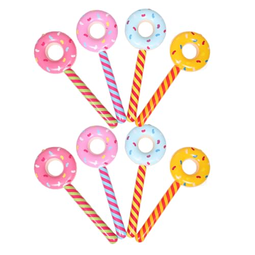 KITANDOVE Aufblasbare Donut Ballons Mit Lollipop-sticks Süßigkeiten-party-dekorationen Für Kindergeburtstage 8 Stücke Candyland-thema Geburtstagsdeko von KITANDOVE