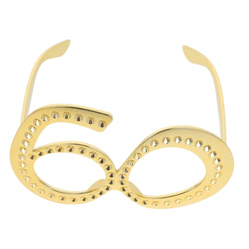 KITANDOVE Partybrille geburtstagsgeschenk Partydekoration Zahl Geburtstagsbrille 60. Geburtstag Dekorationen Frauen lustige Kostüm-Sonnenbrille Jubiläumsparty-Gläser zum Geburtstag Abs von KITANDOVE