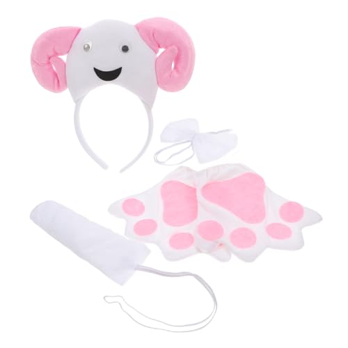 KITANDOVE Schaf Stirnband Schaf-stirnband Und Fliege Halloween-schaf-kostüm Ziege Stirnband Weihnachtstierkostüm Ziegenstirnband Und Handschuhe Ziegenstirnband Und - Plastik KITANDOVE Schaf Stirnband Schaf-stirnband Und Fliege Halloween-schaf-kostüm Ziege Stirnband Weihnachtstierkostüm Ziegenstirnband Und Handschuhe Ziegenstirnband Und - Plastik von KITANDOVE