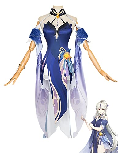 Anime Cosplay Kostüm Genshin Impact Ningguang Kleid Sets Halloween Party Uniform Outfits (XS) von KITAT