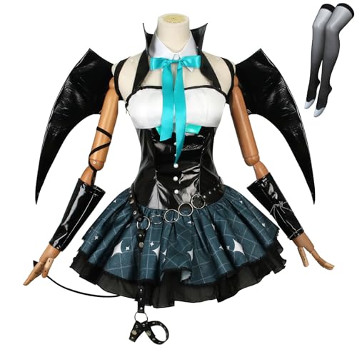 Anime-Kostüm für Damen, Flügelkleid, Uniform, Anzug, Halloween, Party-Outfit mit Perücke, Größe L Anime-Kostüm für Damen, Flügelkleid, Uniform, Anzug, Halloween, Party-Outfit mit Perücke, Größe L von KITAT