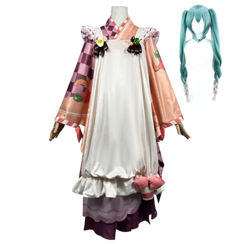 Cosplay-Kostüm, Anime-Damenkleid, Uniform, Anzug, Halloween-Party, Outfit mit Perücke (S, Kleidung + Perücke) von KITAT