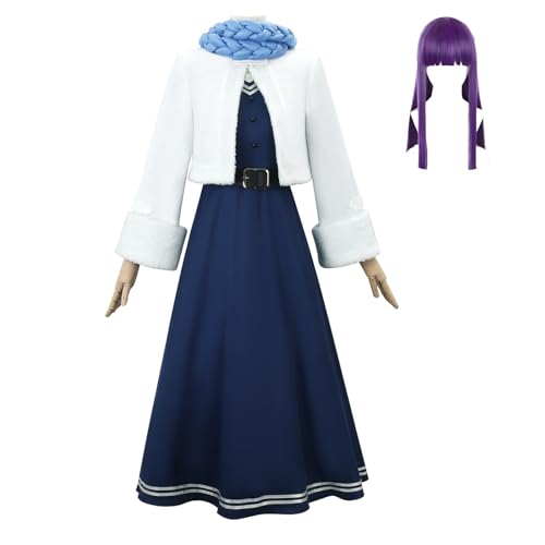 Cosplay-Kostüm, Anime-Winterkleid, Uniform, Halloween-Party-Outfit mit Perücke (XXL, Kleidung + Perücke) von KITAT
